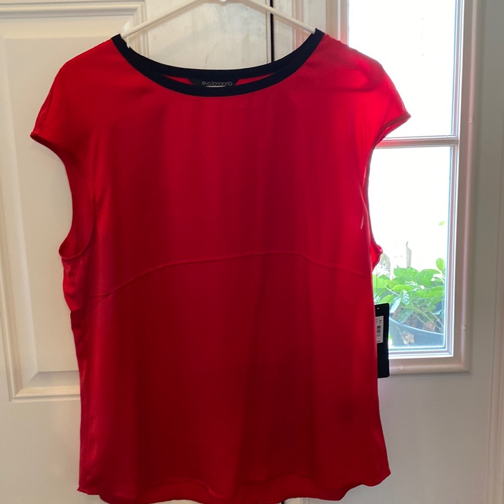 NWT The Limited Red and Black Blouse